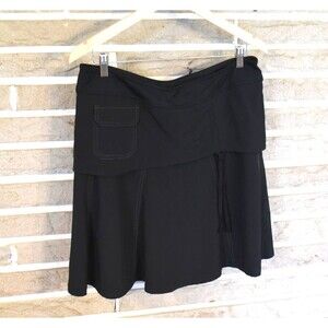 Athleta Wherever Skort Skirt Pocket Beach Pool Run 12 black tennis golf longer